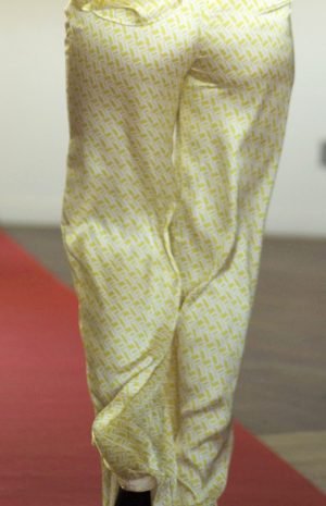 Yellow monogram pants