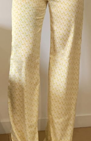 Yellow monogram pants