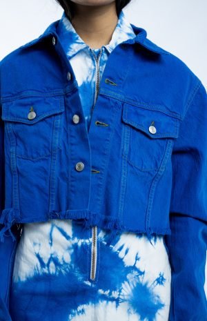 Blue insolence crop jacket